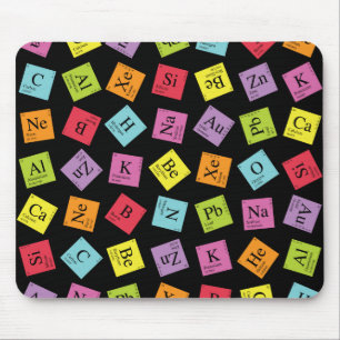 Elementary Periodic (Dark) Mouse Mat