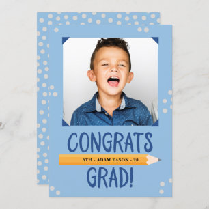 Elementary School Boy Graduation Invitation