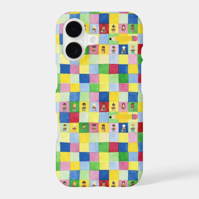 Elementary School Classroom Children Teacher  (Back)