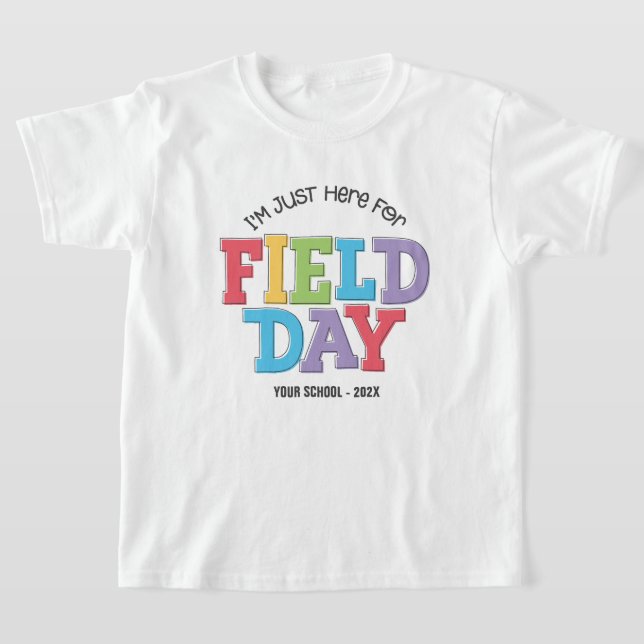 Elementary School Field Day Personalised T-Shirt (Laydown)