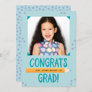 Elementary School Girl Graduation Invitation