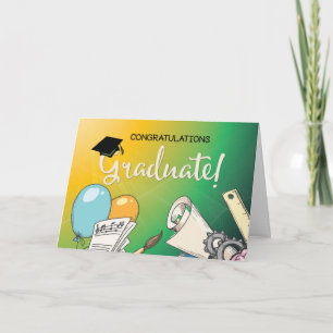 Elementary School Graduation, Balloons Card