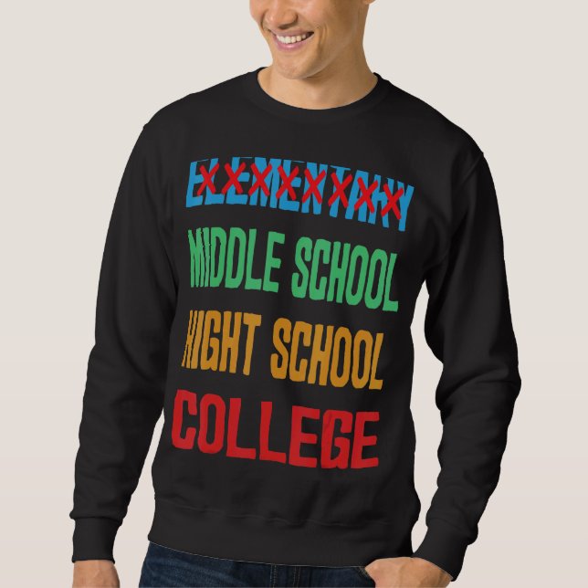 Elementary School Graduation Retro Sunset 6th Grad Sweatshirt (Front)