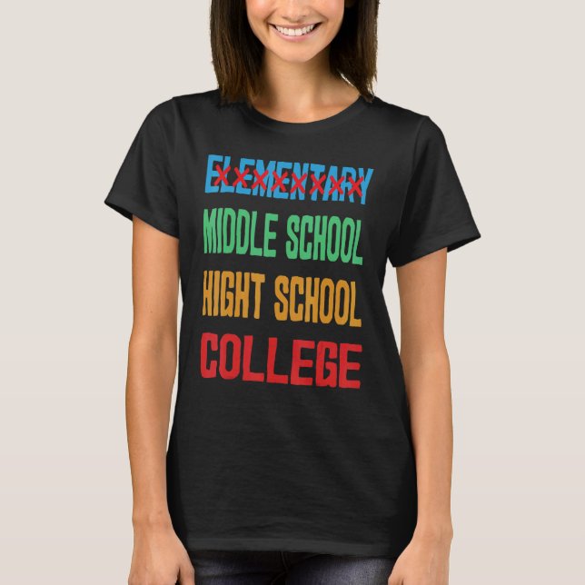 Elementary School Graduation Retro Sunset 6th Grad T-Shirt (Front)