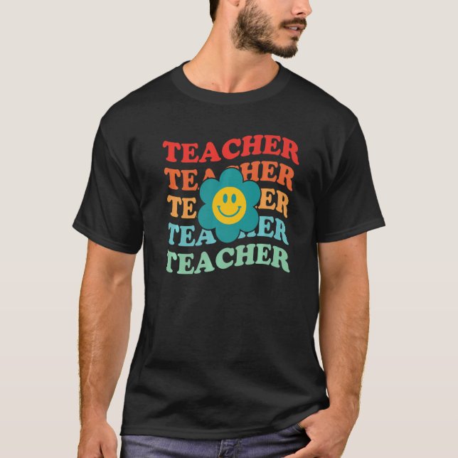 Elementary School Inspirational Colourful Retro Te T-Shirt (Front)