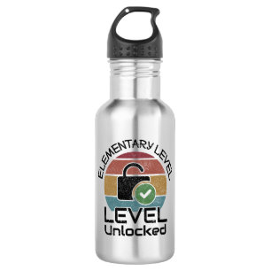 Elementary School Level Unlocked - Geeky School 532 Ml Water Bottle