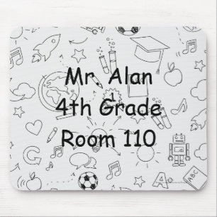 Elementary School Personalised Teacher Desk Mouse Mat