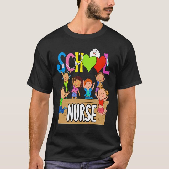 Elementary School Registered Nurse Back To School  T-Shirt (Front)