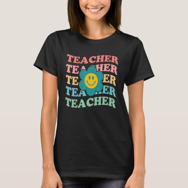Elementary School Retro Teachers Inspirational Col T-Shirt (Front)