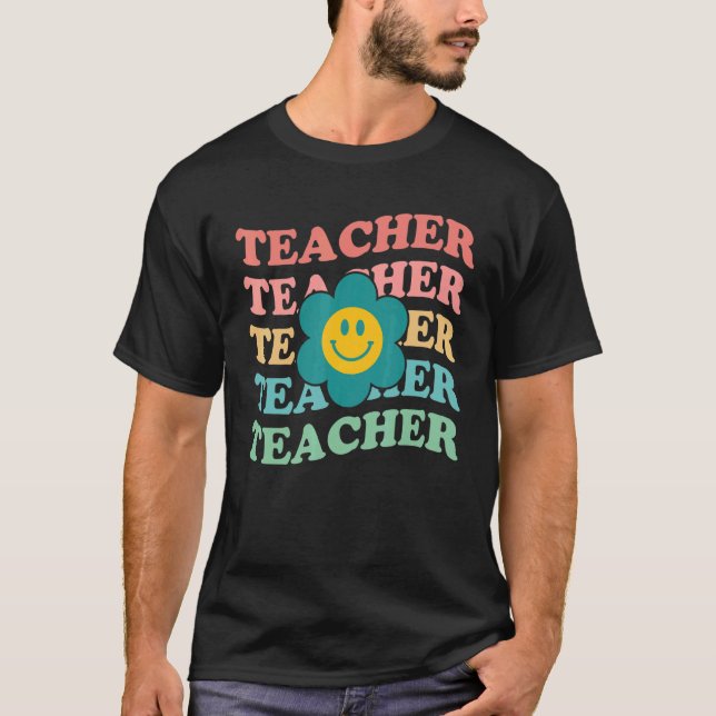Elementary School Retro Teachers Inspirational Col T-Shirt (Front)
