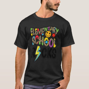 Elementary School Rocks Leopard Back To School T-Shirt