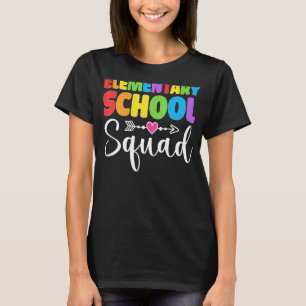 Elementary School Squad Teacher Student Team Back T-Shirt
