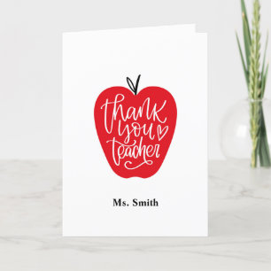 Elementary School Teacher Appreciation Card