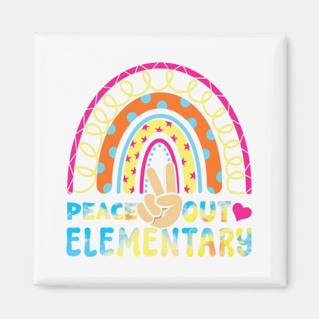 Elementary Student Bye Schools Out Last Cl Summer  Magnet (Front)