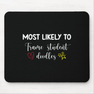 Elementary Teacher _ Most Likely To Frame Student Mouse Mat