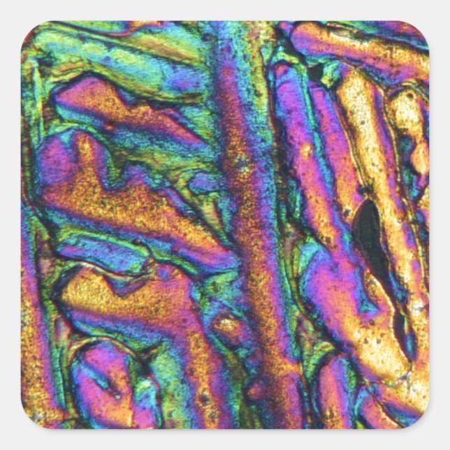 Elements/Bismuth chloride under the microscope Square Sticker (Front)