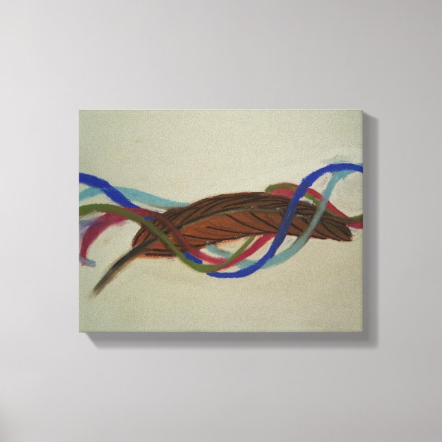 elements feather by sky boivin canvas print (Front)
