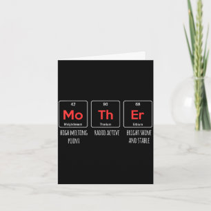 Elements of a mother periodic table mother's day card