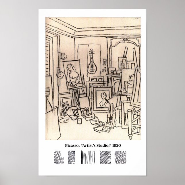 Elements of Art - Lines by Picasso Poster (Front)