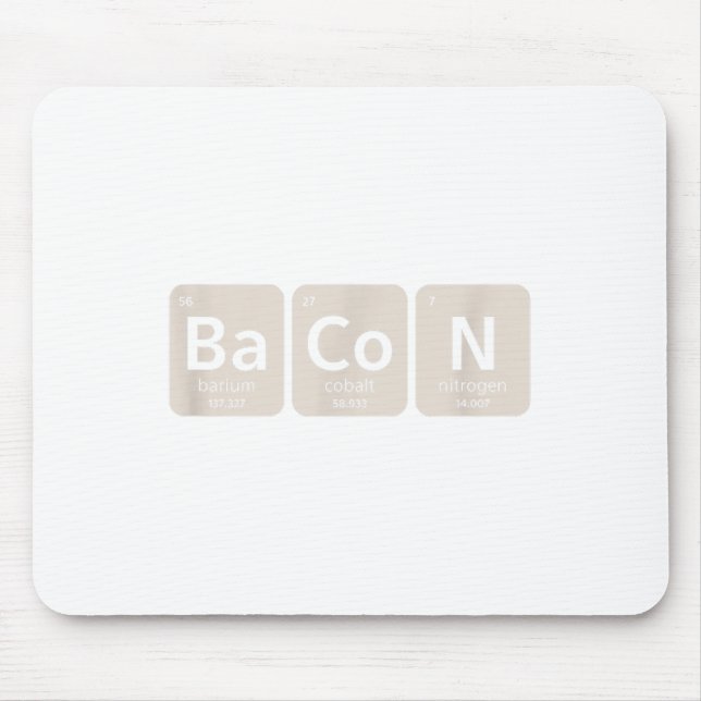 Elements Of Bacon _ Funny Bbq, Pork Grilling _1  Mouse Mat (Front)