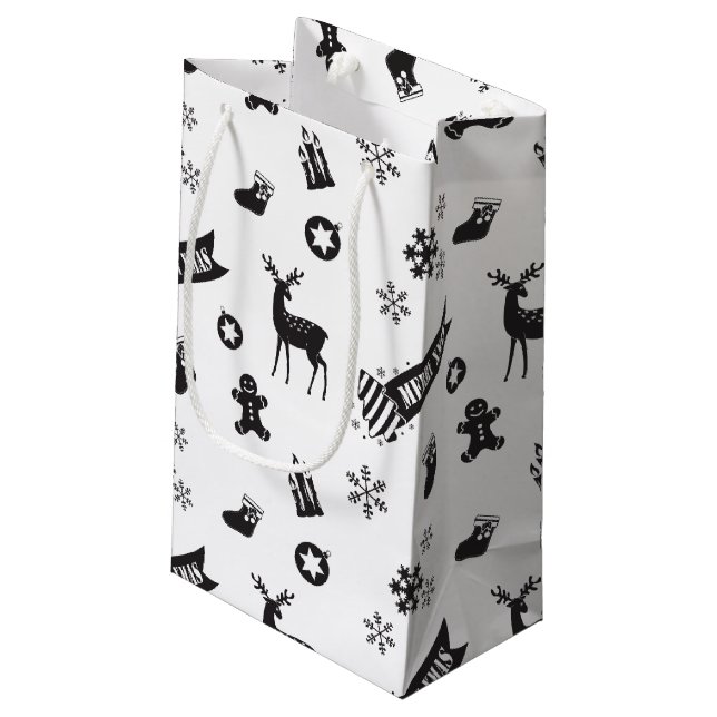 Elements of Christmas - Solemn Small Gift Bag (Back Angled)