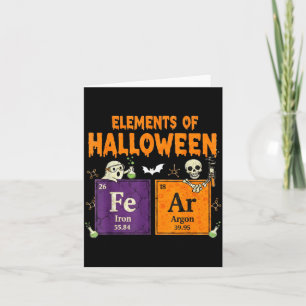 Elements Of Halloween Fear Periodically Halloween Card