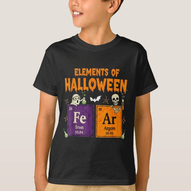 Elements Of Halloween Fear Periodically Halloween  T-Shirt (Front)