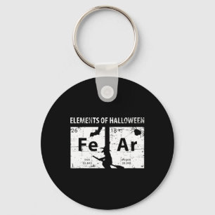 Elements Of Halloween Shirt (fear) Periodically  Key Ring