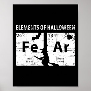 Elements Of Halloween Shirt (fear) Periodically Poster