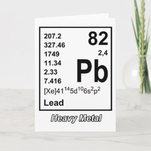 Elements of Heavy Metal Greeting Card