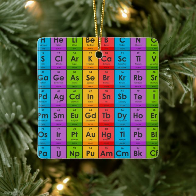 Elements of the Periodic Table Ceramic Ornament (Tree)