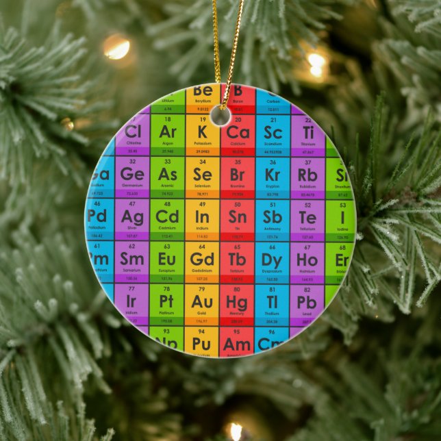 Elements of the Periodic Table Ceramic Tree Decoration (Tree)