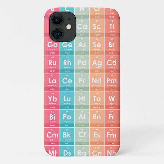 Elements of the Periodic Table Colourful Pattern Case-Mate iPhone Case (Back)