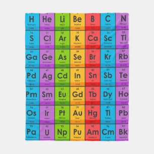 Elements of the Periodic Table Fleece Blanket