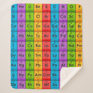 Elements of the Periodic Table Sherpa Blanket