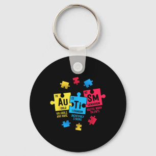 Elements Periodic Table ASD Autism Awareness Women Key Ring
