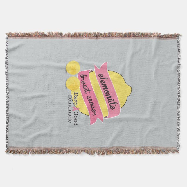 Elemonate Breast Cancer and Stay Warm Throw Blanket (Front)