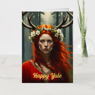 Elen of the Ways Yule Foil Greeting Card