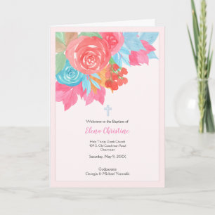 Elena Greek Orthodox Baptism Church Program Programme