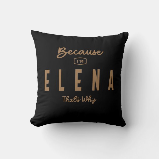 Elena Name Personalised Birthday Name Elena  Cushion (Front)