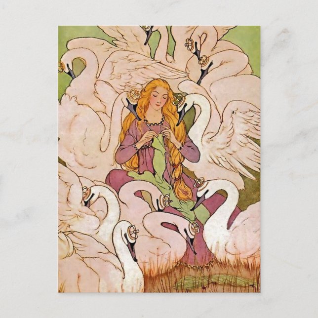 Elenore Abbott The Wild Swans Postcard (Front)