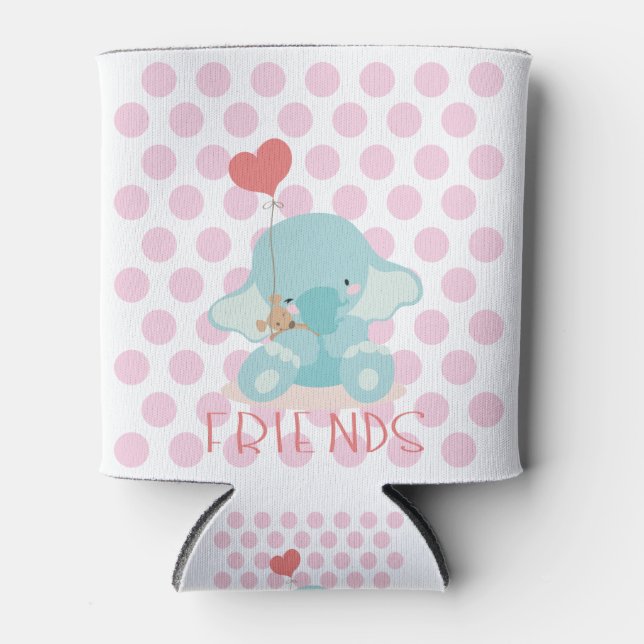 Elephan and Mouse Best Friend Can Cooler (Front)