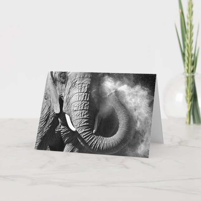 Elephant #1-Greeting card (Front)