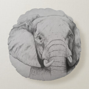 Elephant 2011 round cushion