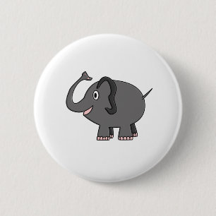 elephant 6 cm round badge