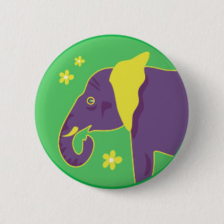 Elephant 6 Cm Round Badge