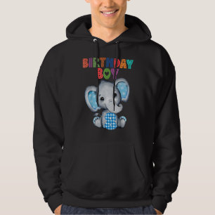 Elephant 8th Birthday Boy 8 Years Old Themed Eleph Hoodie
