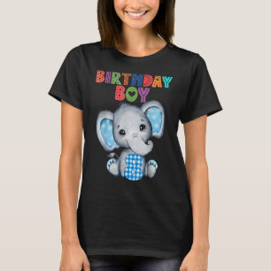 Elephant 8th Birthday Boy 8 Years Old Themed Eleph T-Shirt