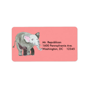 Elephant Address Sticker
