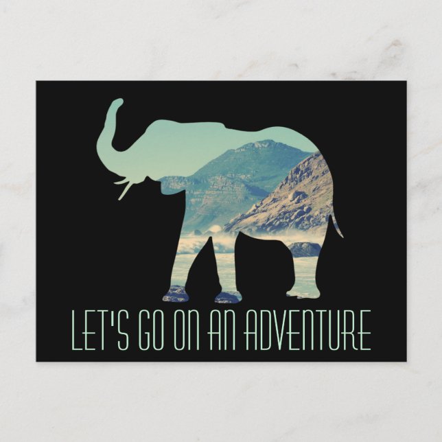 Elephant Adventure Postcard (Front)
